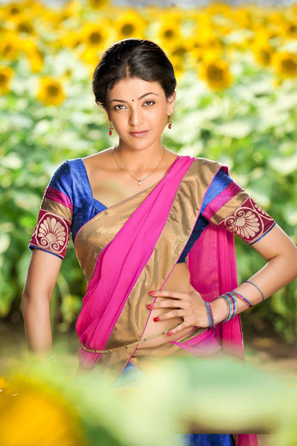 kajal agarwal in half saree latest photos